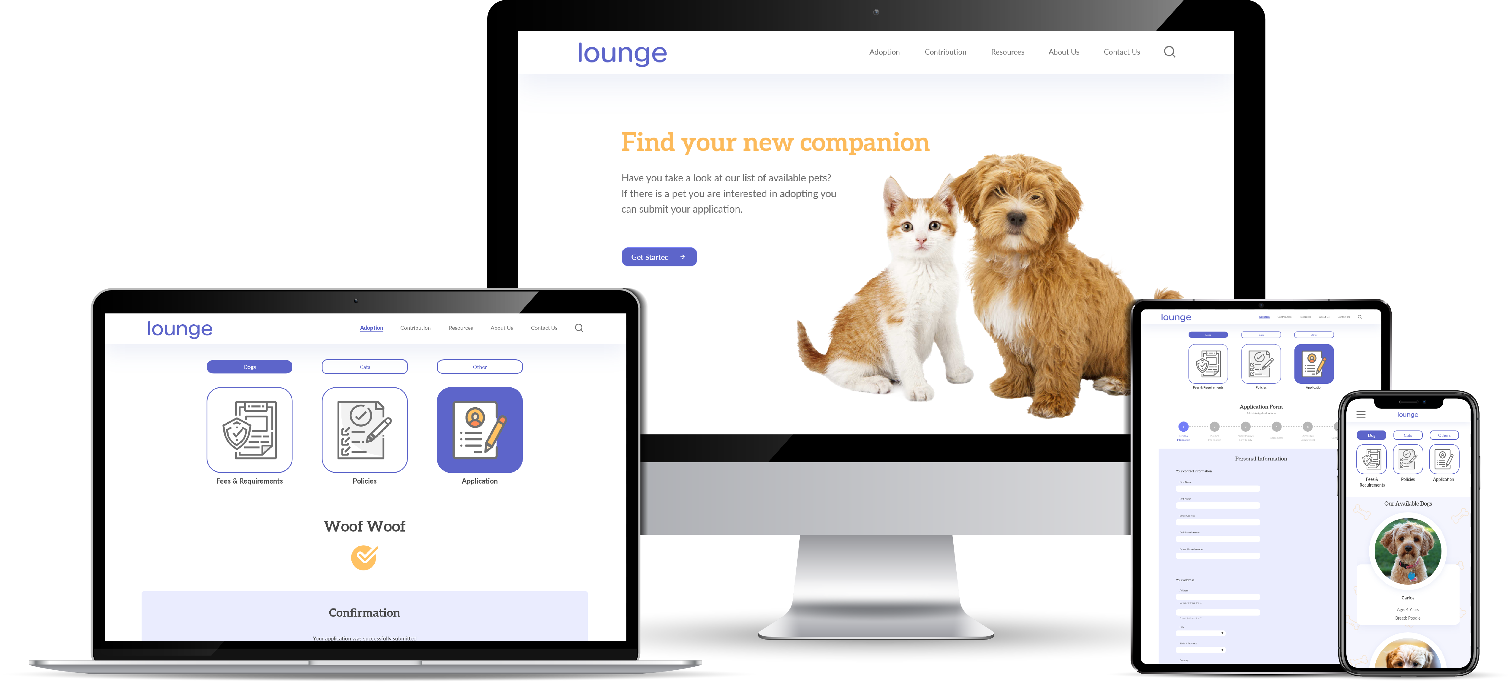 UX Design Responsive site A Pet Adoption Flow by Shaghayegh
